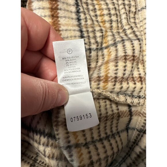 JOIE Plaid Long Sleeve Button Front Flannel Shacket Size XL - Picture 9 of 10